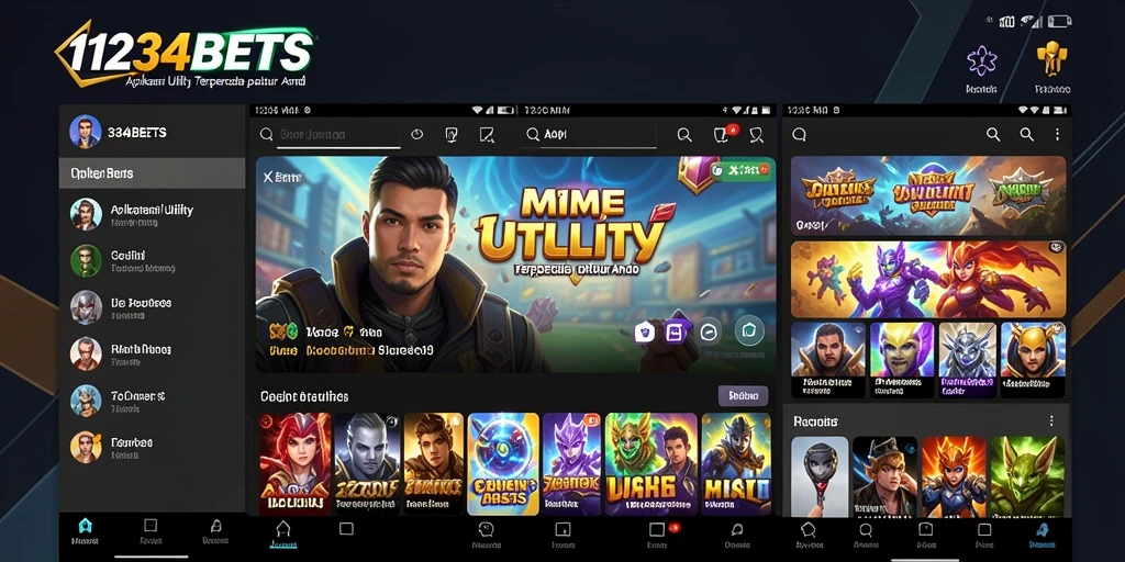 Tampilan utama 1234BETS yang menampilkan fitur Utility dengan jelas.