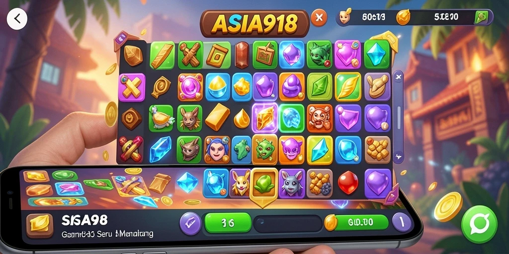 Gameplay seru ASIA918 dengan grafis warna-warni.