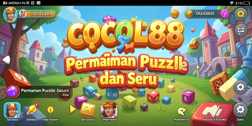 Screenshot gameplay COCOL88 yang menampilkan tantangan puzzle yang seru.