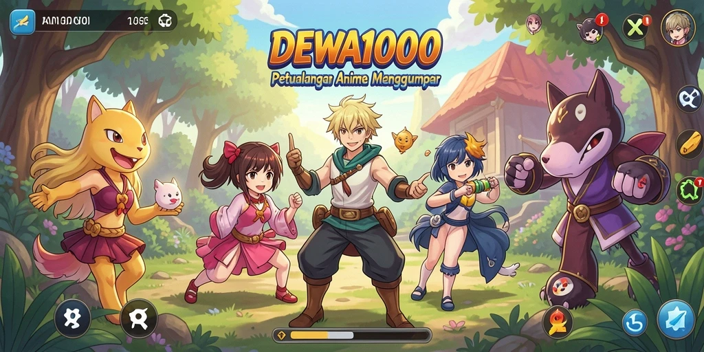 Tampilan gameplay menarik dari DEWA1000 dengan karakter Anime.