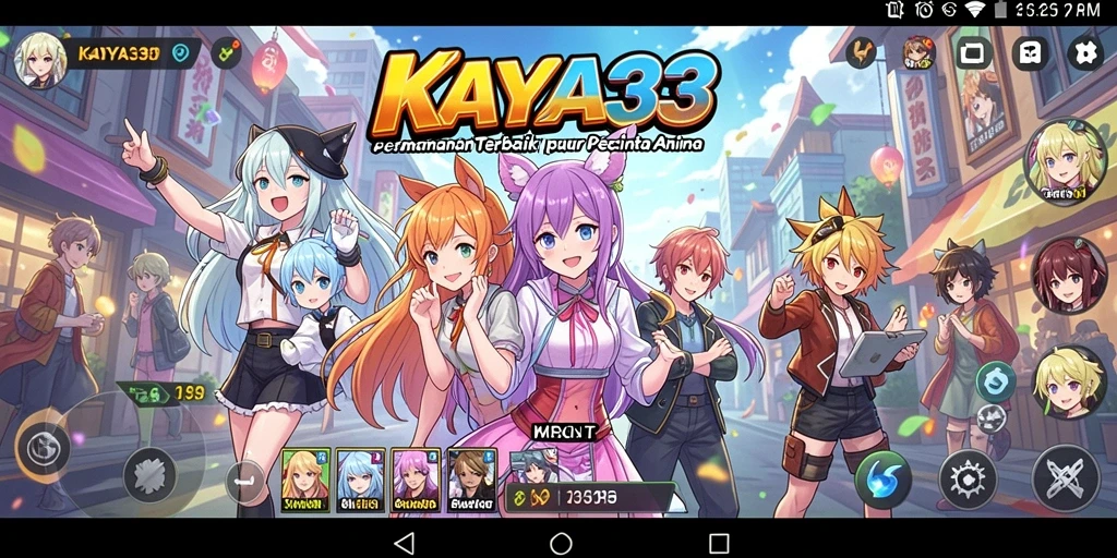 Tampilan seru dari gameplay KAYA33 dengan karakter anime ikonik.