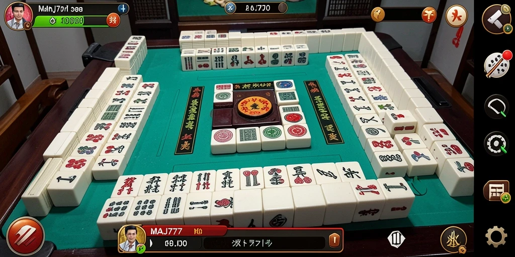 Screenshot utama MAJ777 menampilkan gameplay Mahjong yang menarik.