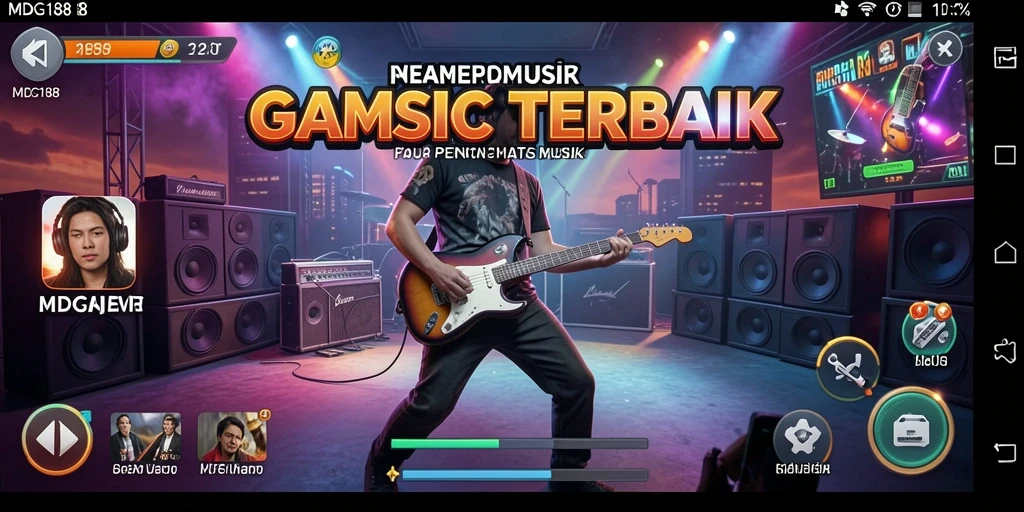Screenshot gameplay MDG188 menampilkan pemain menikmati pengalaman musik.
