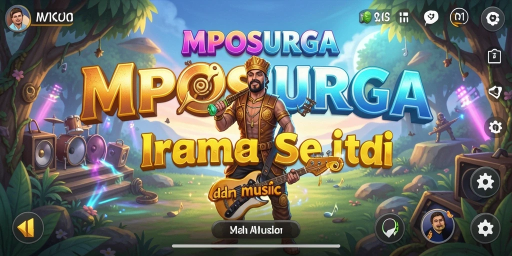 Tampilan gameplay MPOSURGA dengan berbagai irama musik.