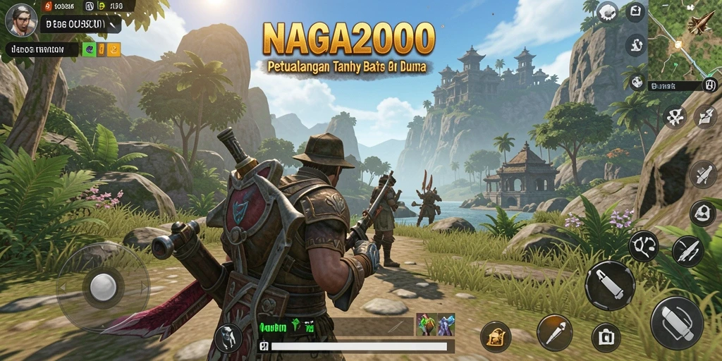 Screenshot gameplay NAGA2000 saat menjelajahi dunia terbuka.