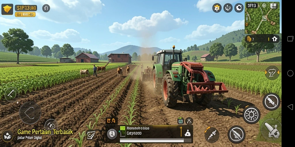 Screenshot SIP33 menampilkan gameplay seru bertani.